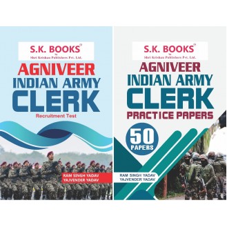 Set of Indian Army Agniveer Clerks Recruitment Exam Complete Guide & Practice Paper Set English Medium